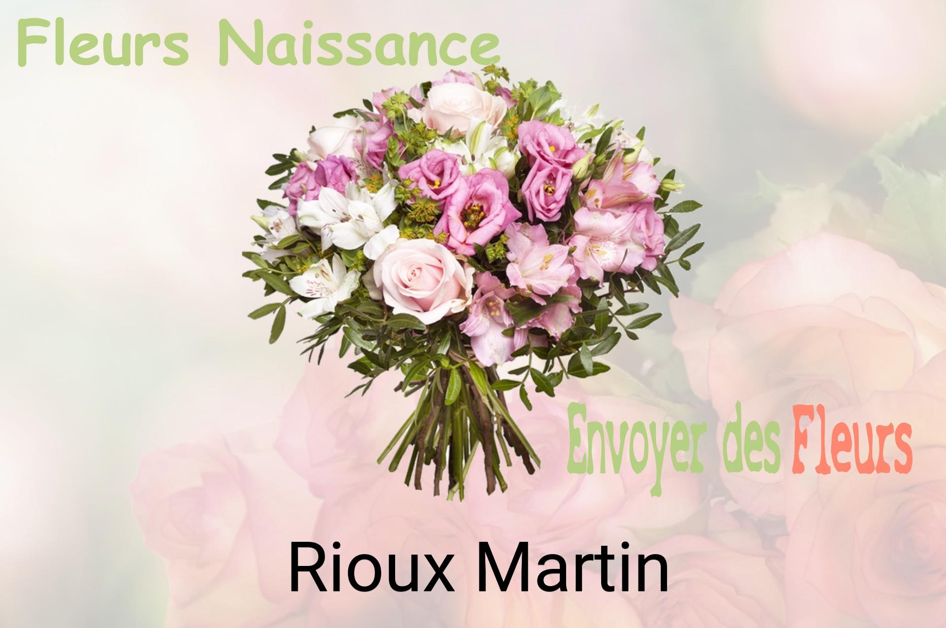 Bouquet de fleurs de naissance livré à Rioux-Martin
