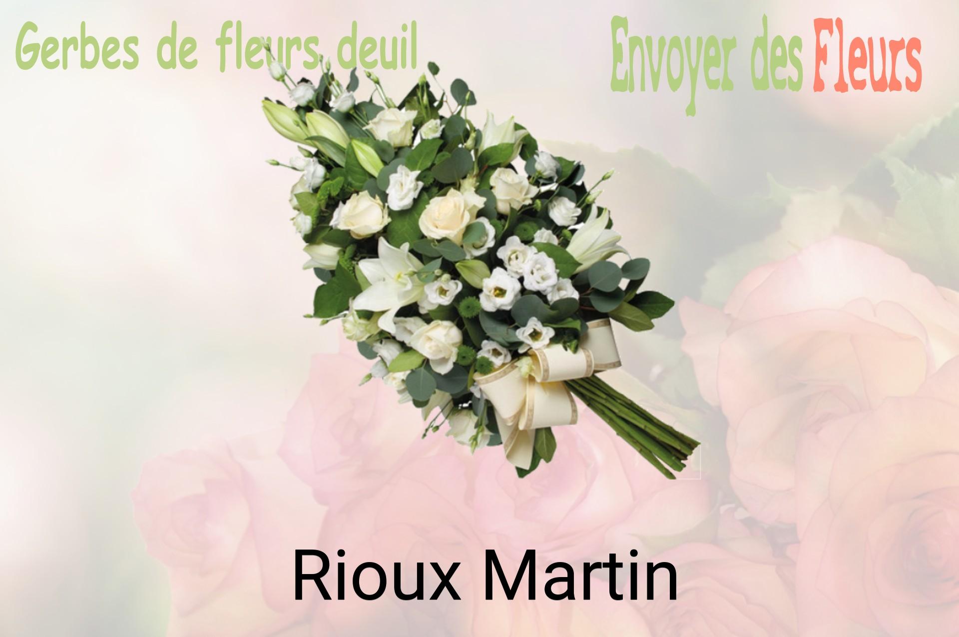 Gerbe de fleurs de deuil livrée à Rioux-Martin